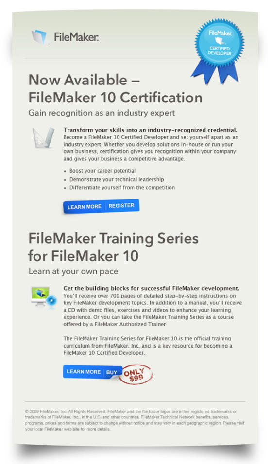 filemaker - Inspiration pour Infolettre