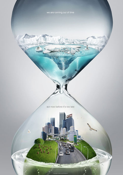 Changements climatiques — Concept de publicité original