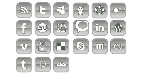 Icônes vectoriels réseaux sociaux