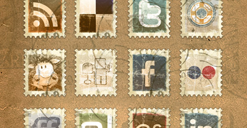 Icones timbres vieillots
